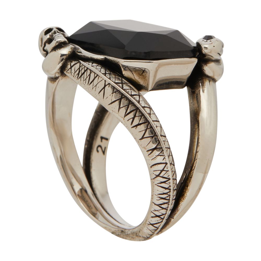 Alexander McQueen Snake and skull ring