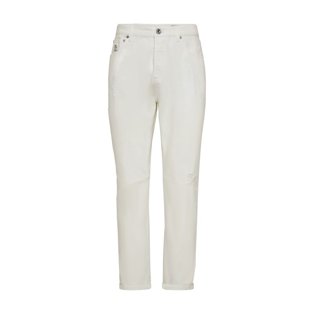 Brunello Cucinelli Denim trousers with rips