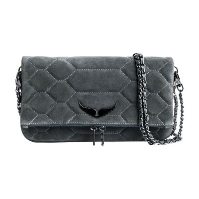 Zadig & Voltaire Rock Quilted Suede Clutch