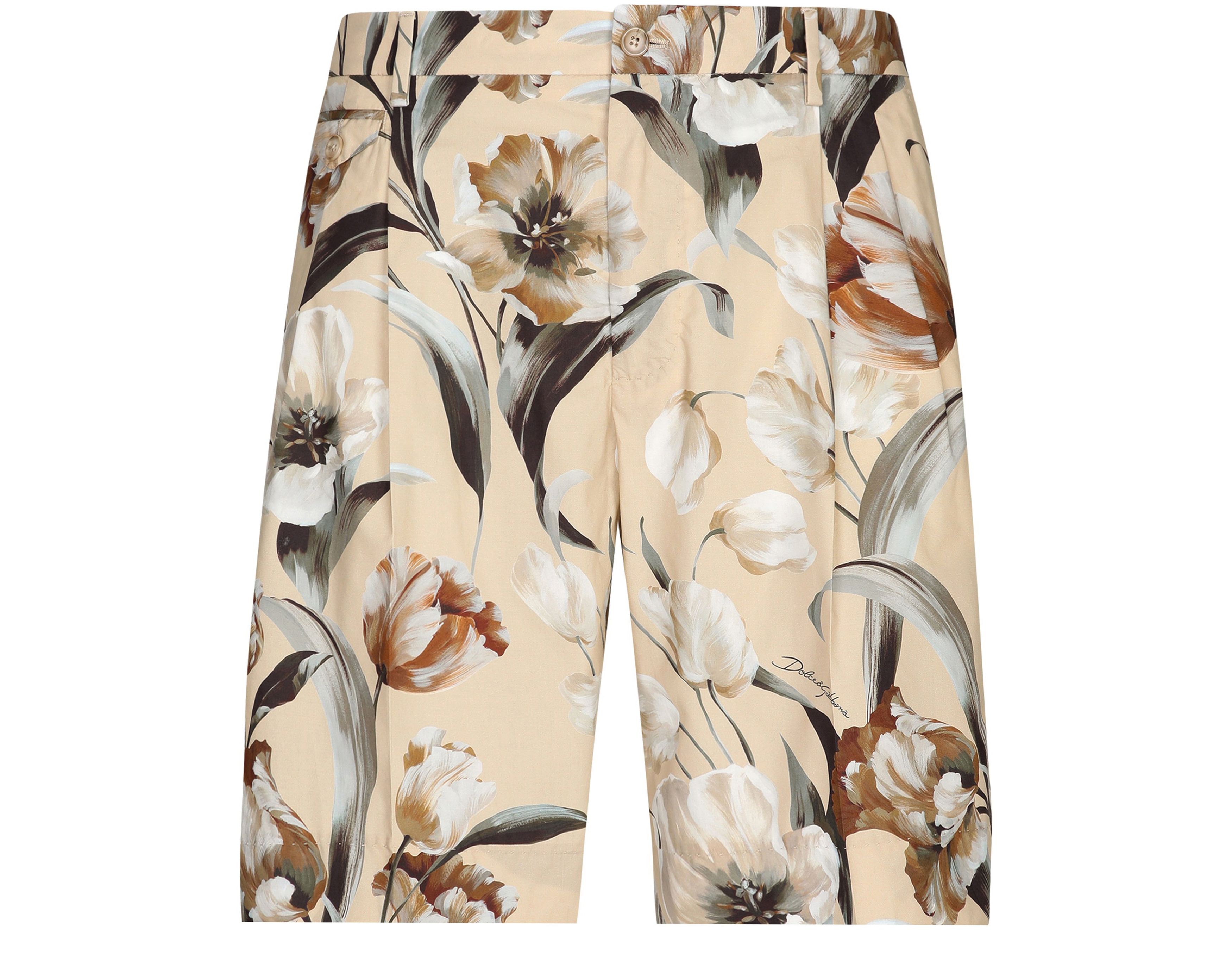 Dolce & Gabbana Floral-print silk vanity shorts