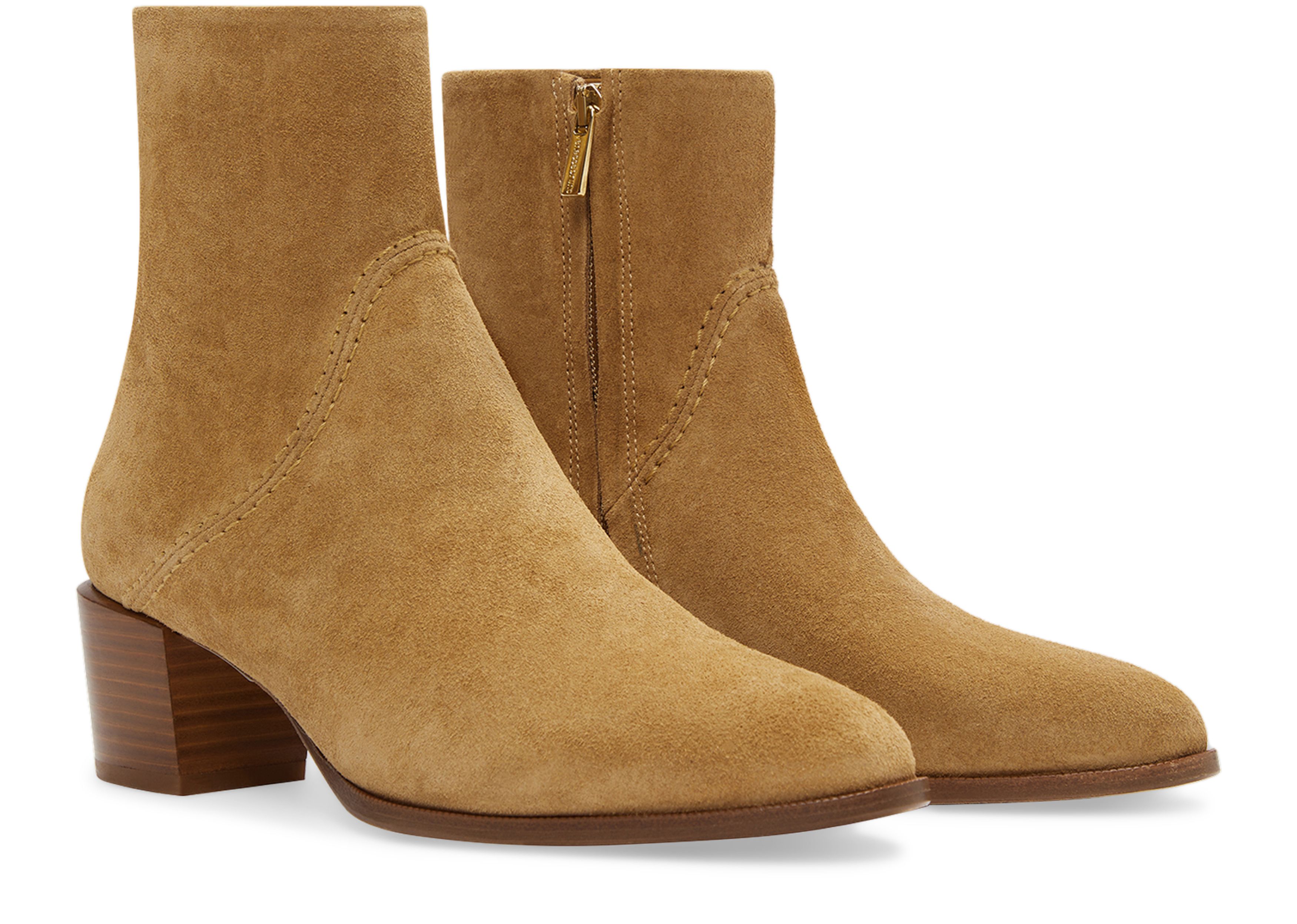  Suede leather ankle boots