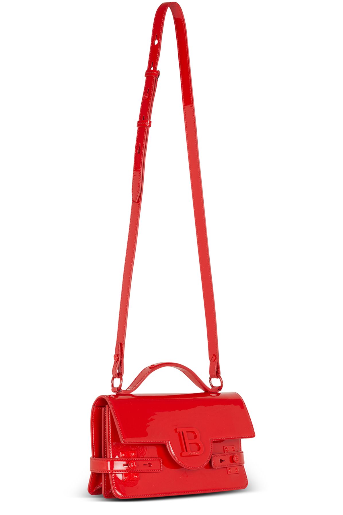 Balmain B-Buzz Shoulder 24 Bag In Patent Leather