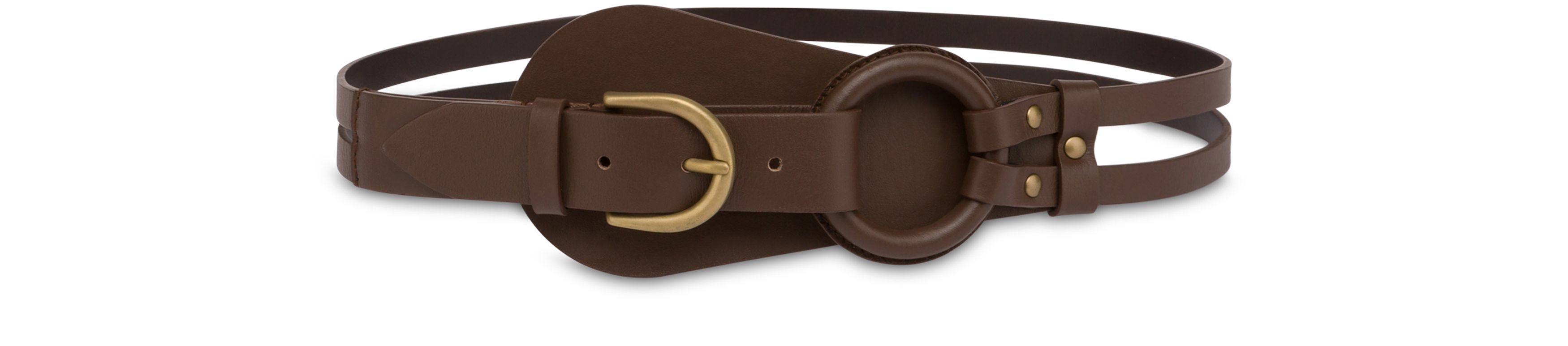 Alberta Ferretti Belt in calfskin with gold buckle