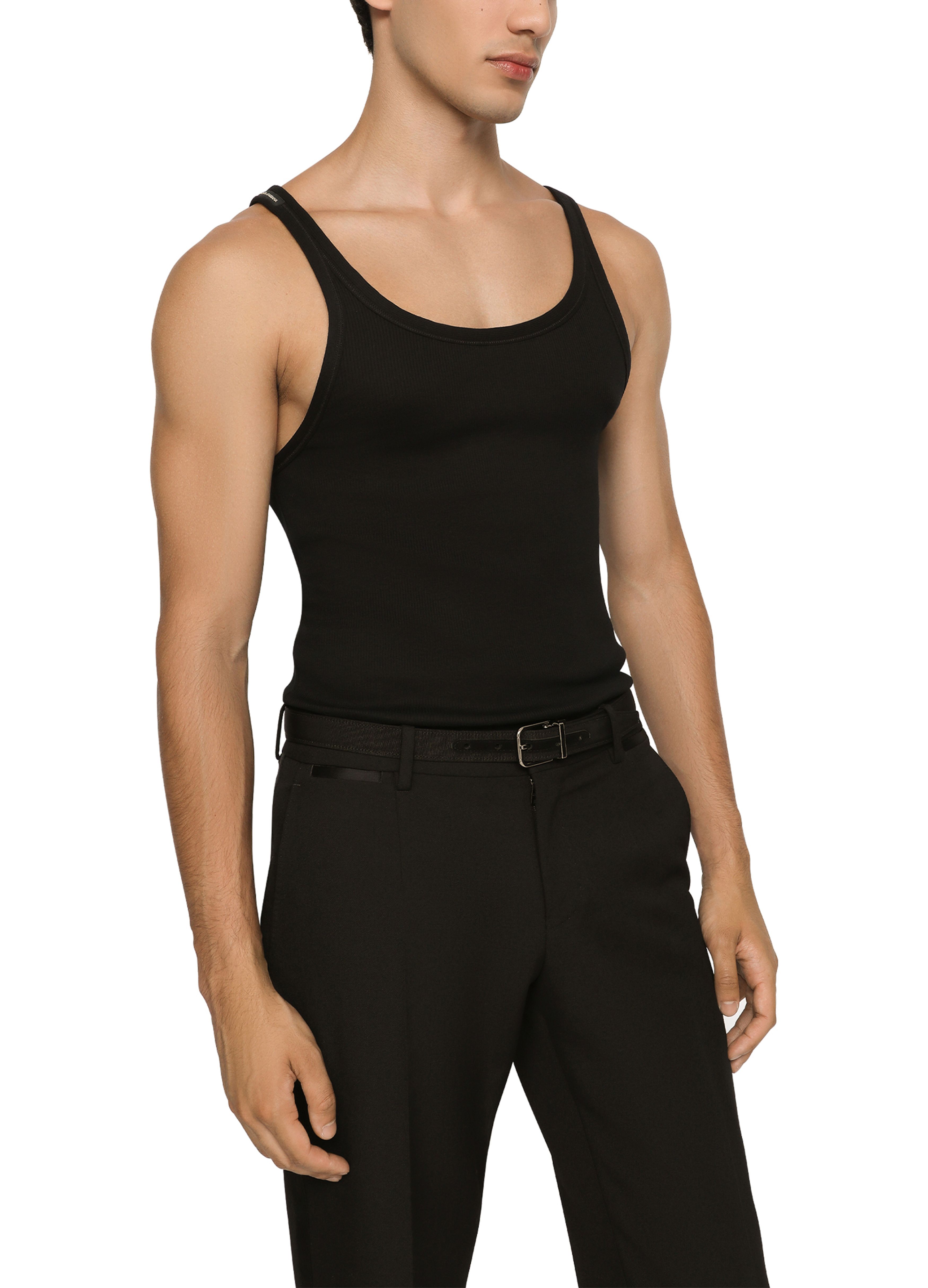 Dolce & Gabbana Slim-fit fine-rib singlet