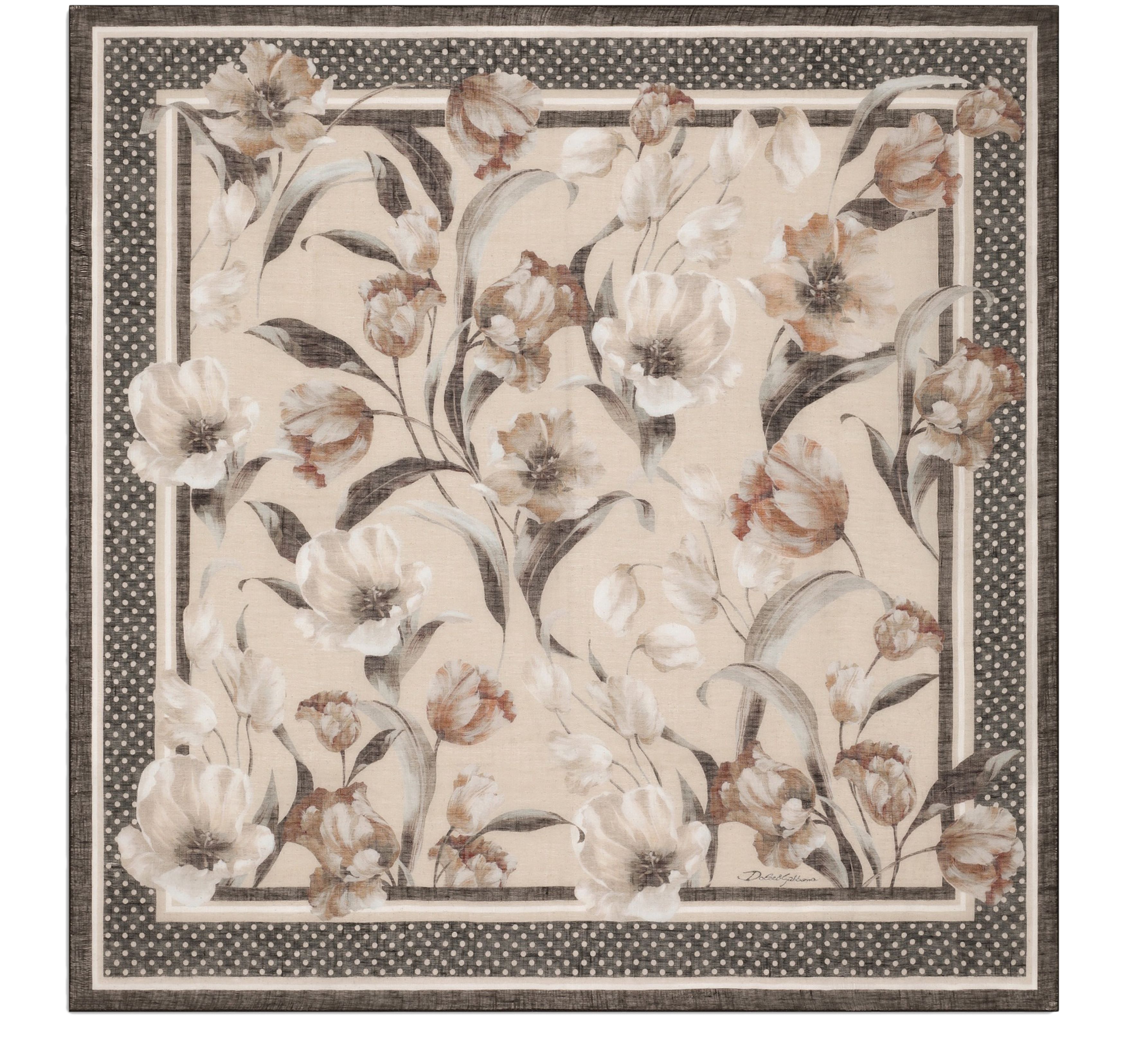 Dolce & Gabbana Floral-print gauze bandanna (90x90)