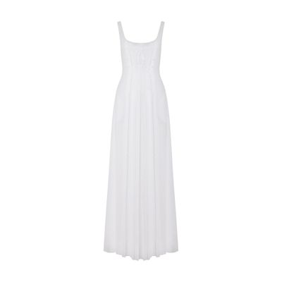 Alberta Ferretti Dress in organdy voile with pleats