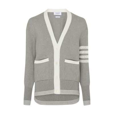 Thom Browne 4-Bar V neck cardigan