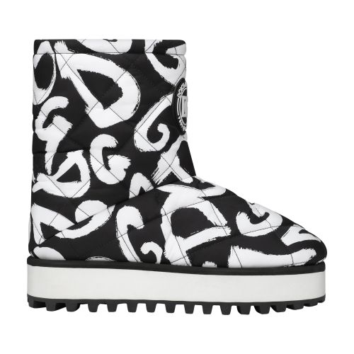 Dolce & Gabbana Nylon ankle boots with logo print