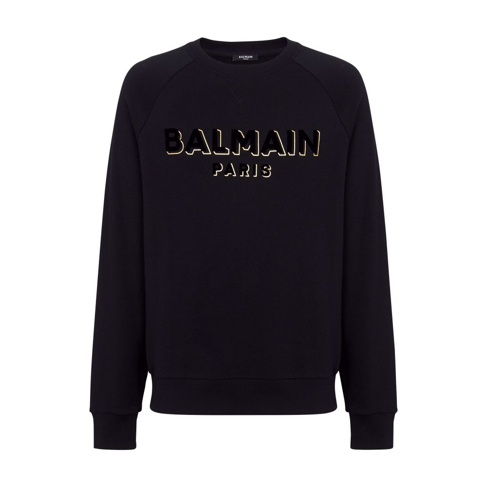 Balmain Metallic flocked Balmain sweatshirt