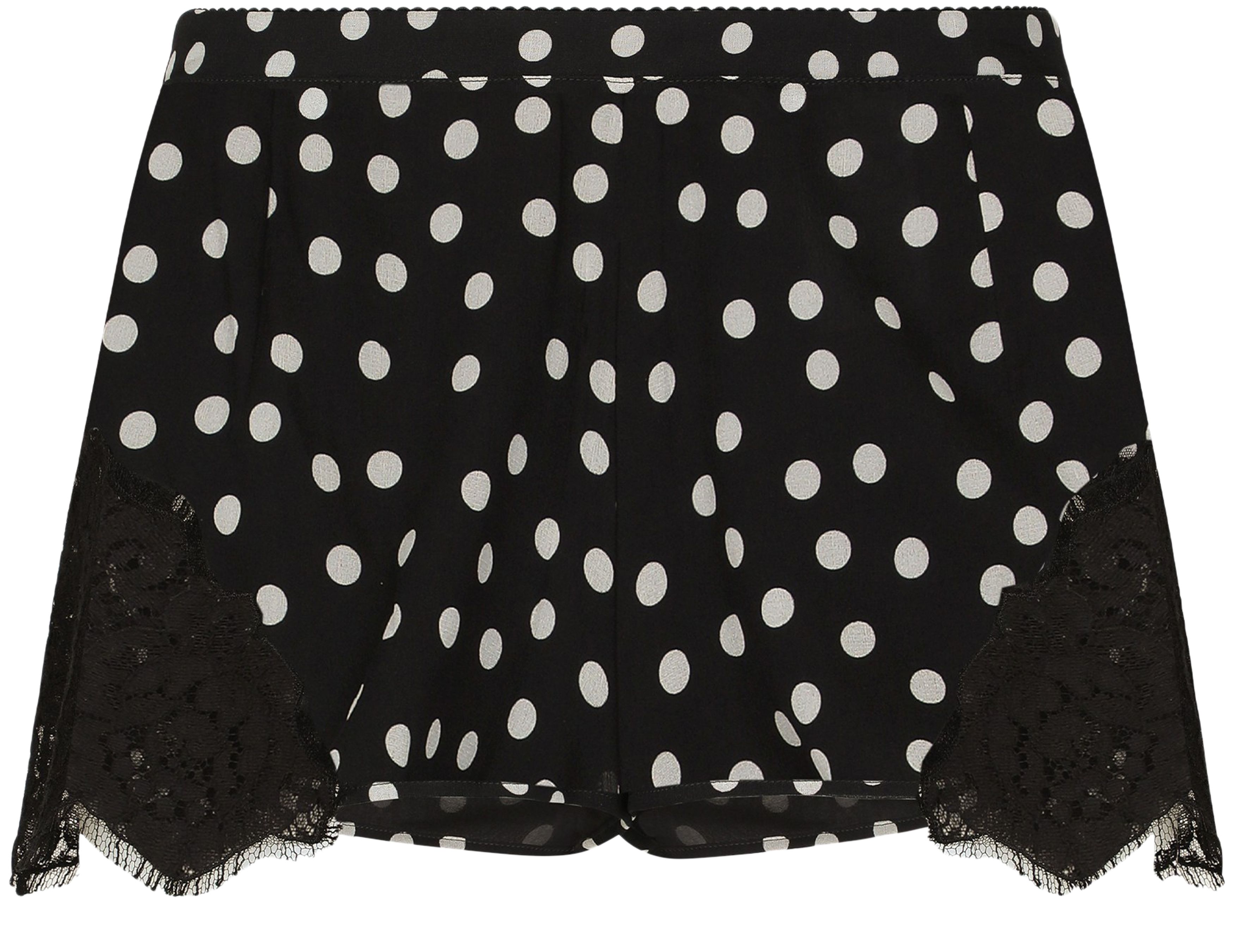 Dolce & Gabbana Polka-dot silk lace lingerie shorts