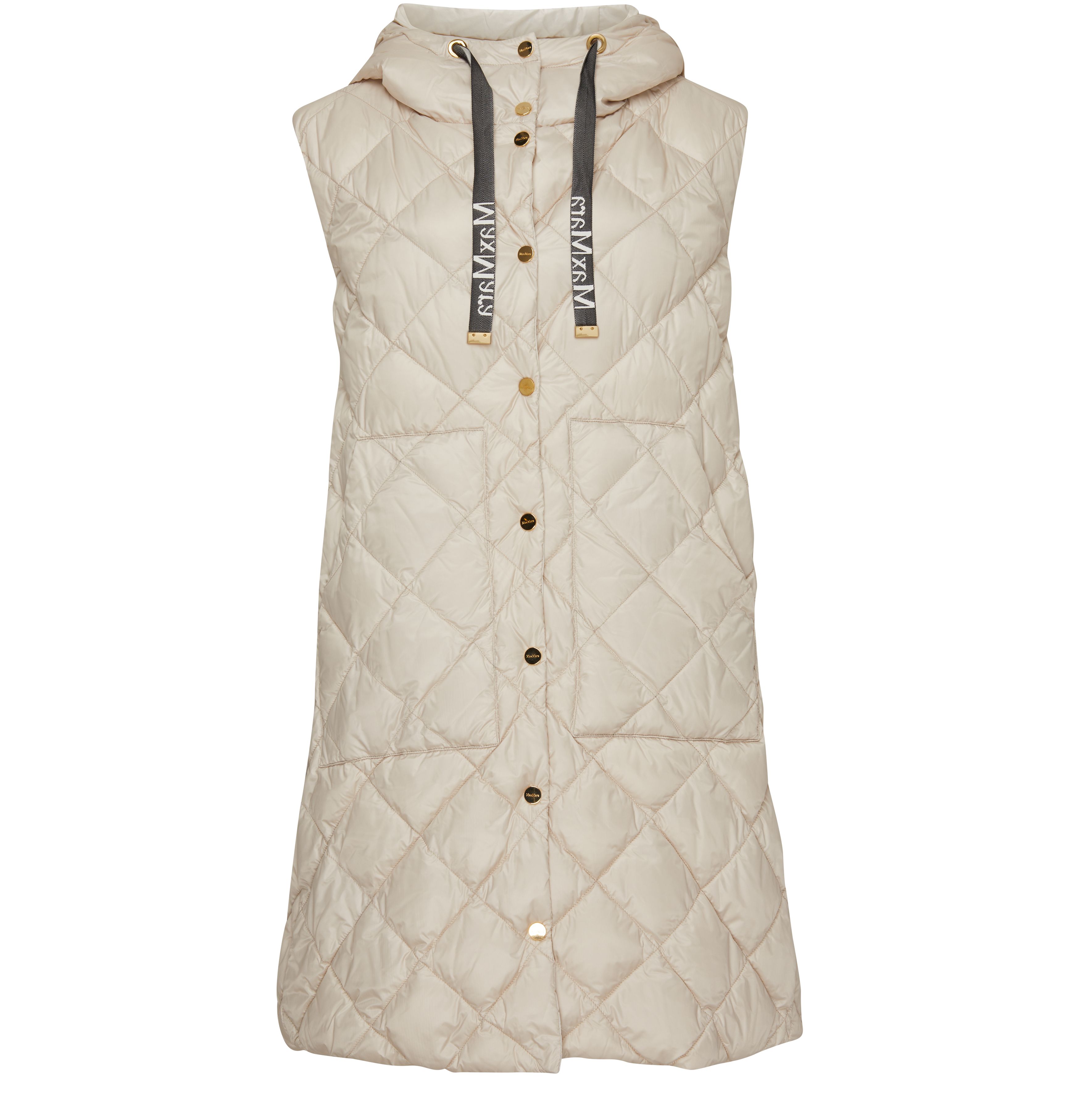 Max Mara Sisoft long quilted sleveless jacket - THE CUBE