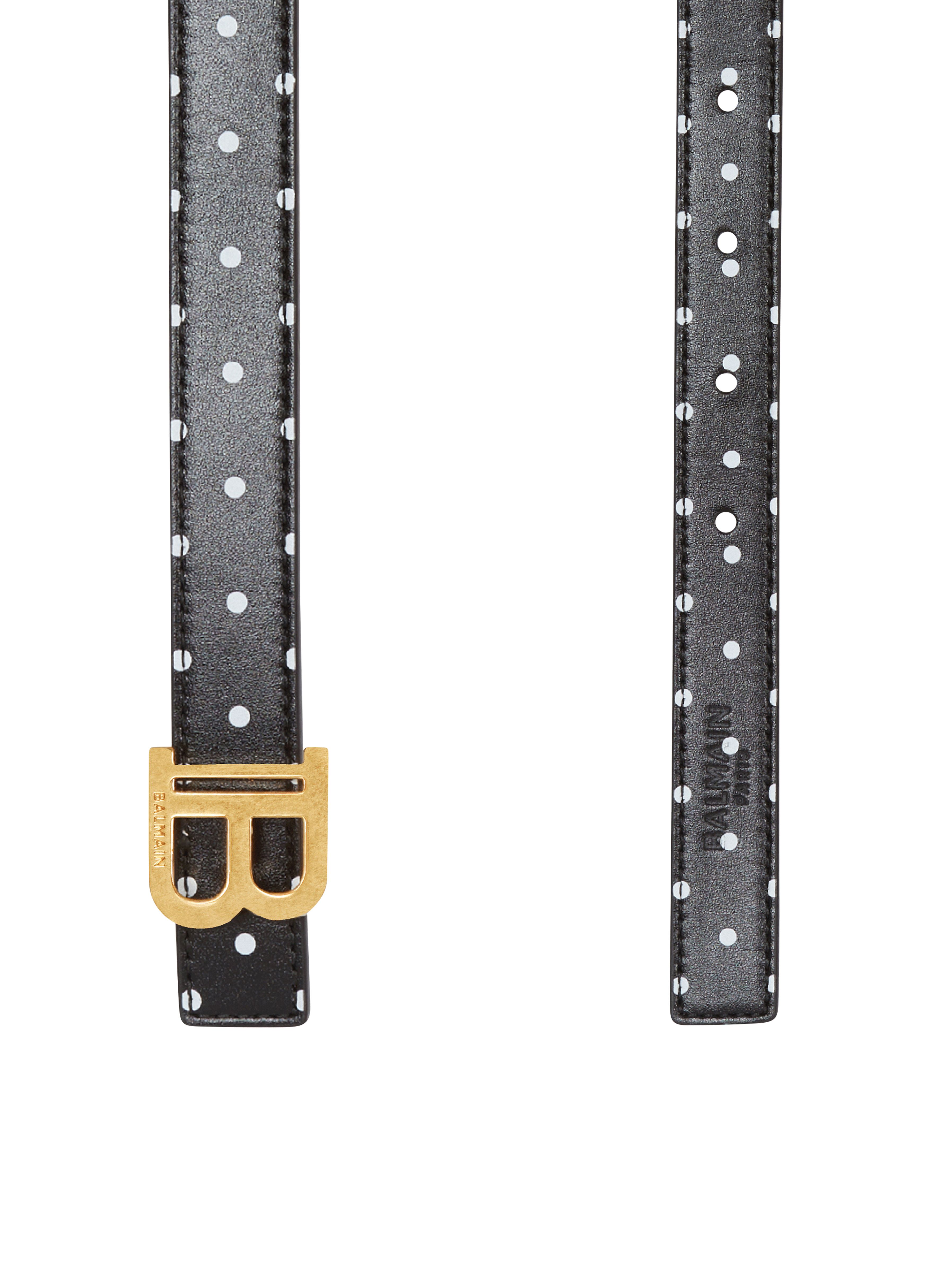 Balmain B-Belt slim reversible calfskin leather belt