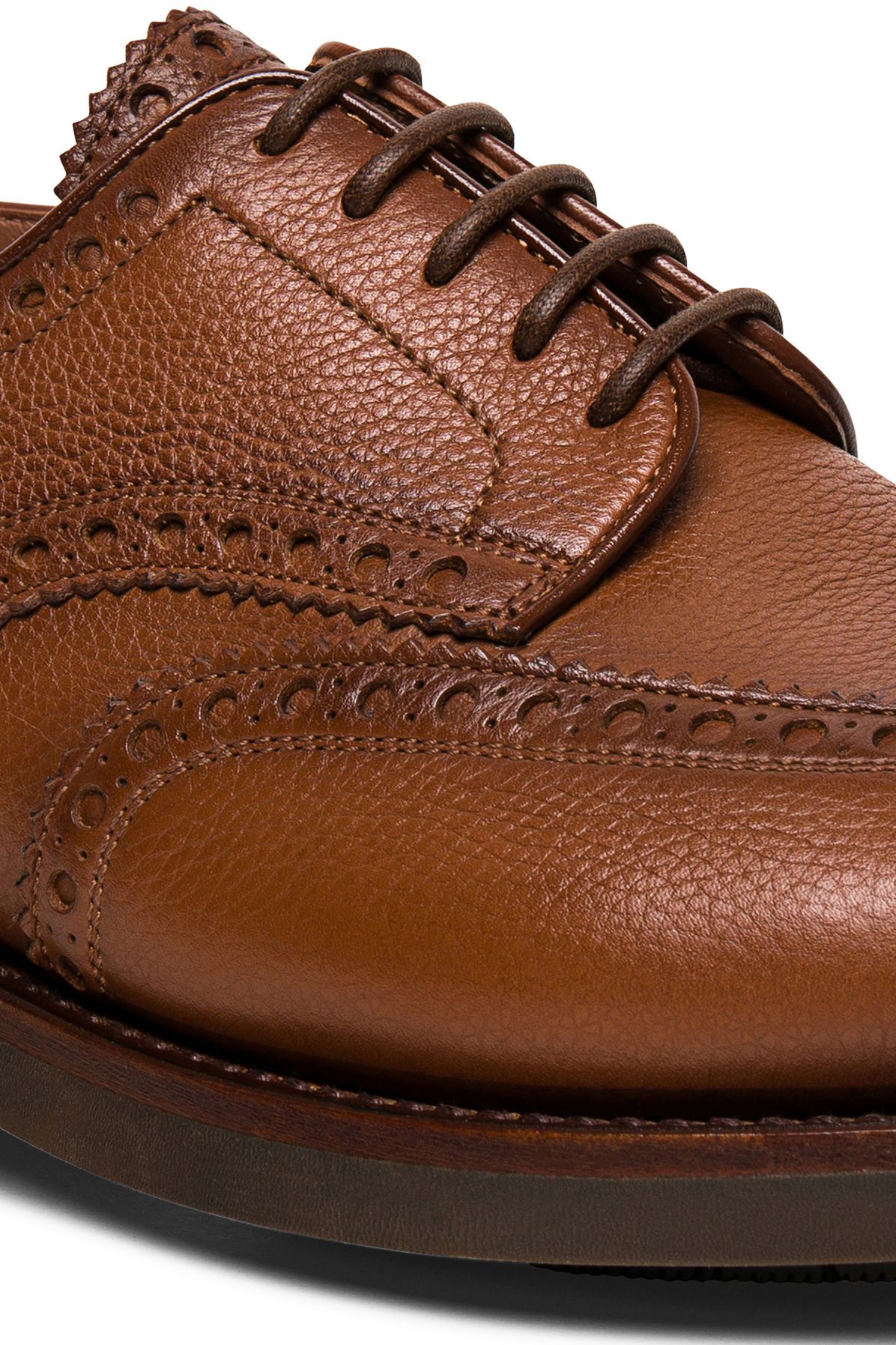 Santoni Leather brogue Derbies