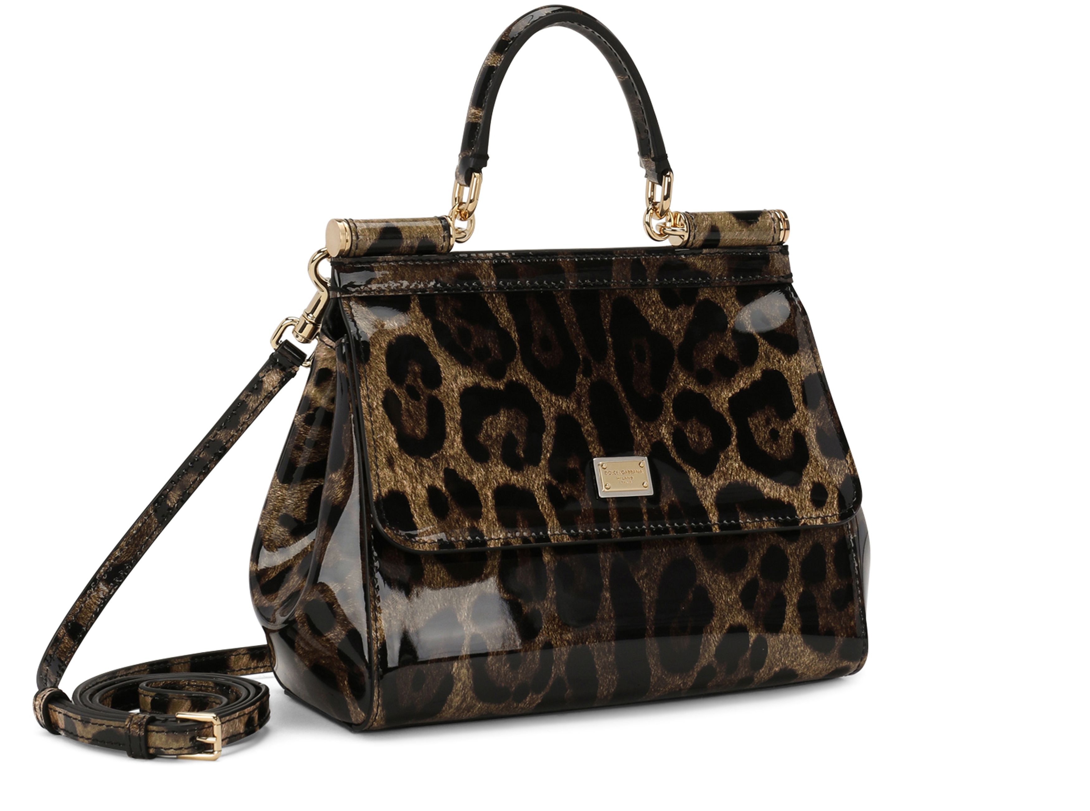 Dolce & Gabbana KIM DOLCE&GABBANA small leo-print Sicily bag