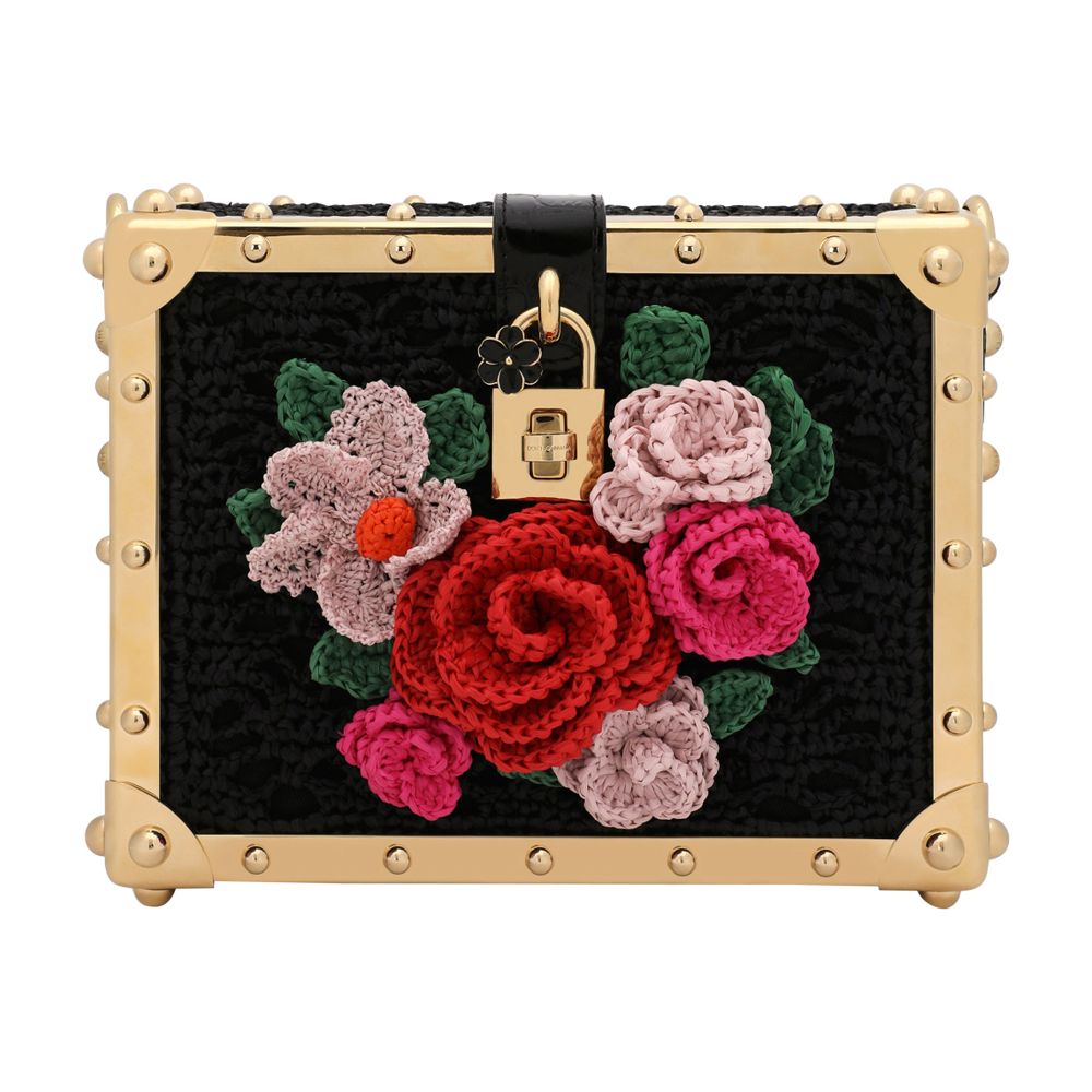 Dolce & Gabbana Raffia crochet Dolce Box bag