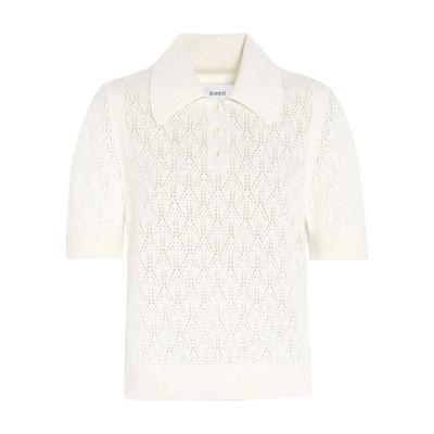 Barrie Cashmere lace polo shirt