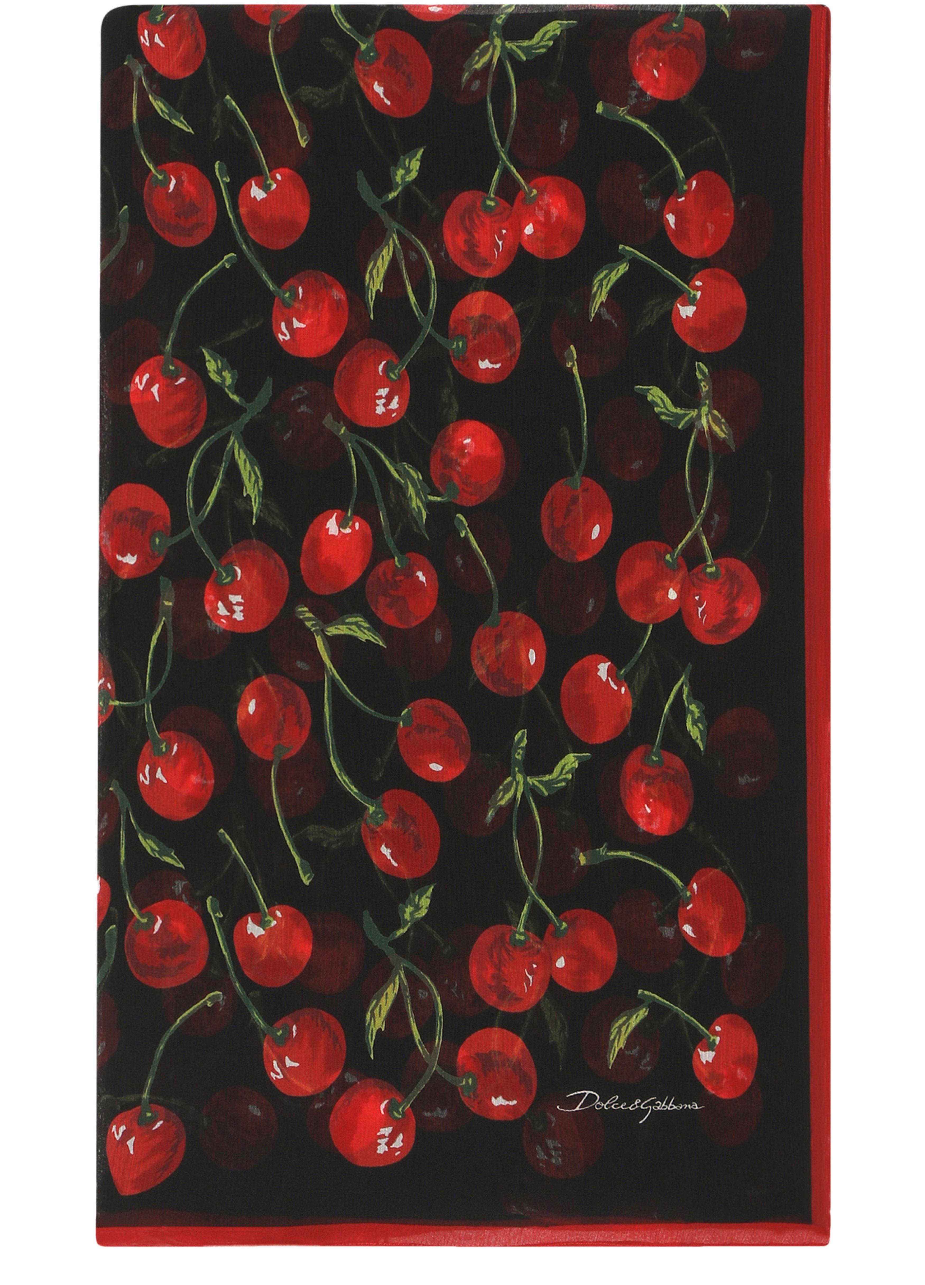 Dolce & Gabbana Cherry-print silk scarf (120x200)