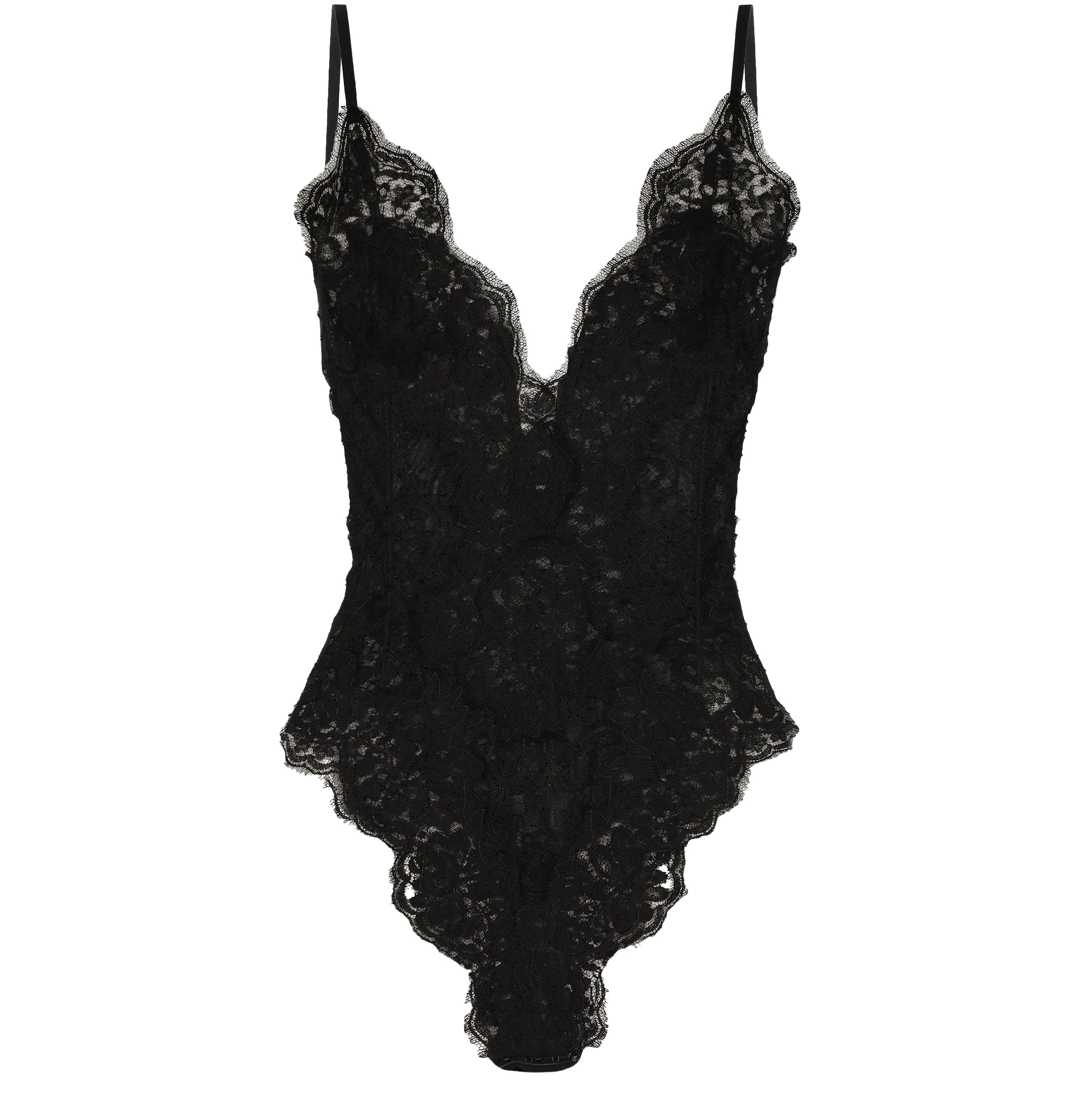 Dolce & Gabbana Tulle and chantilly lace bodysuit