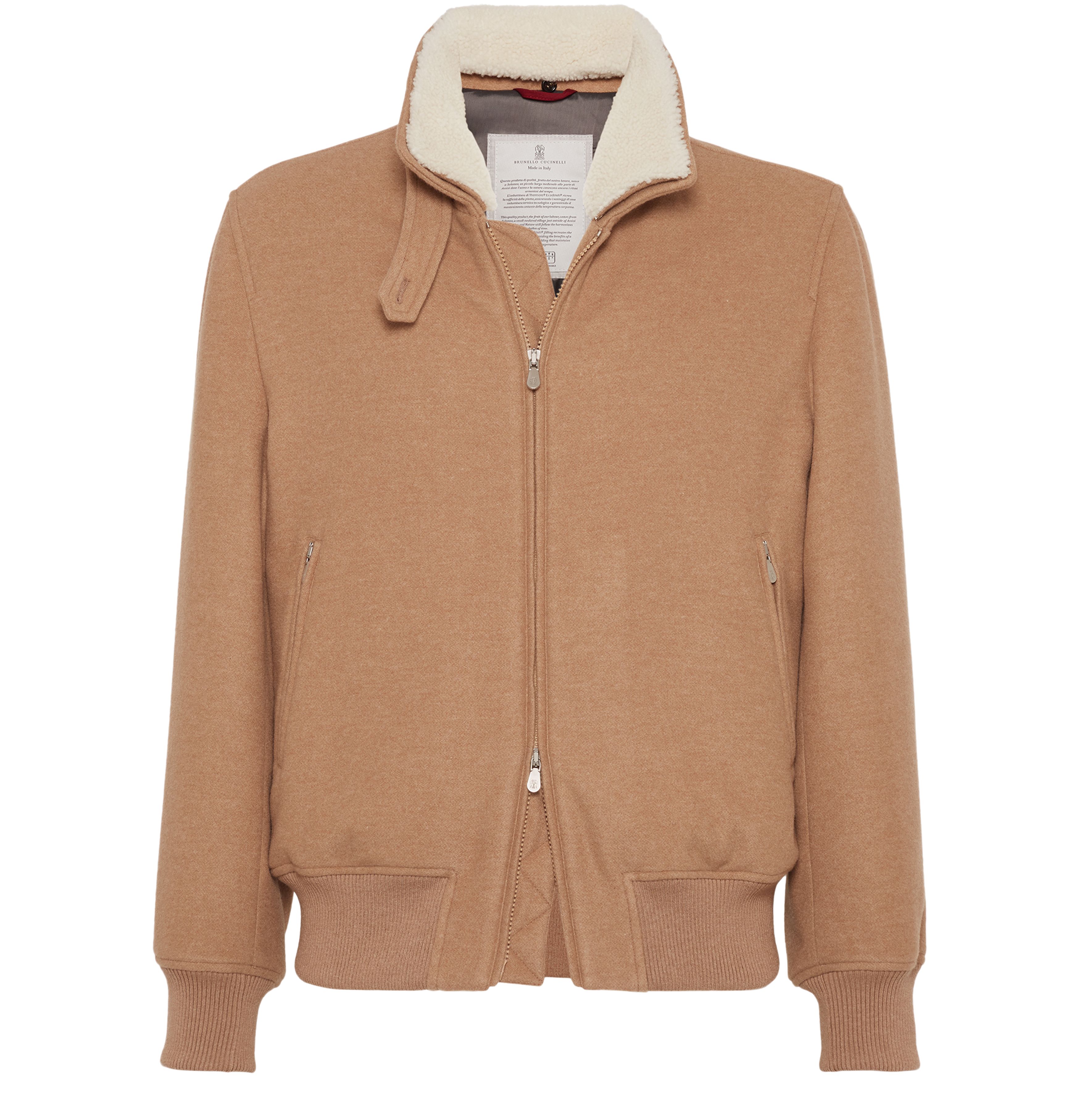 Brunello Cucinelli Cashmere fabric bomber jacket