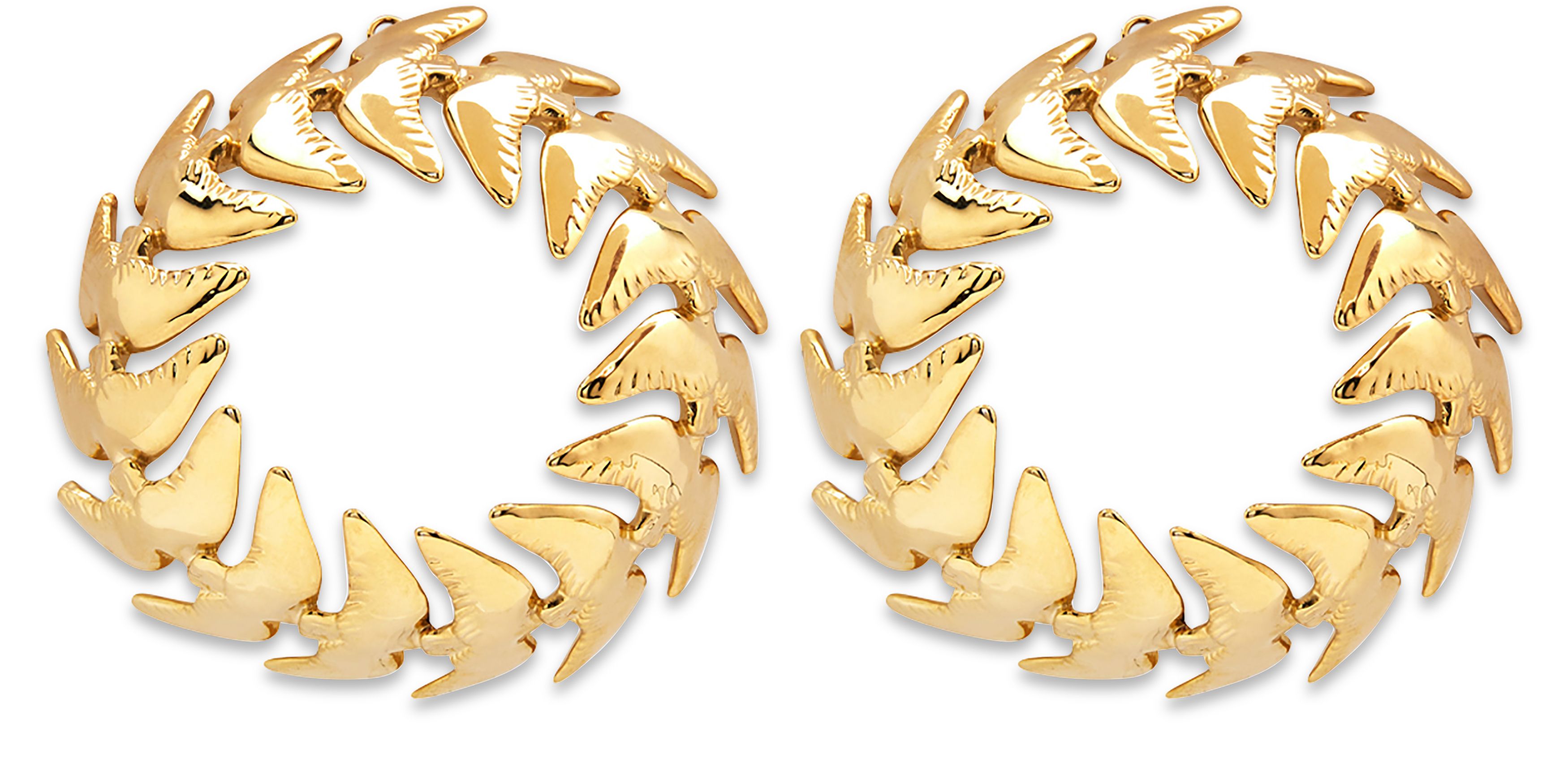 Nina Ricci Xl dove chain earrings