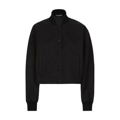 Dolce & Gabbana Gabardine bomber with branded tag