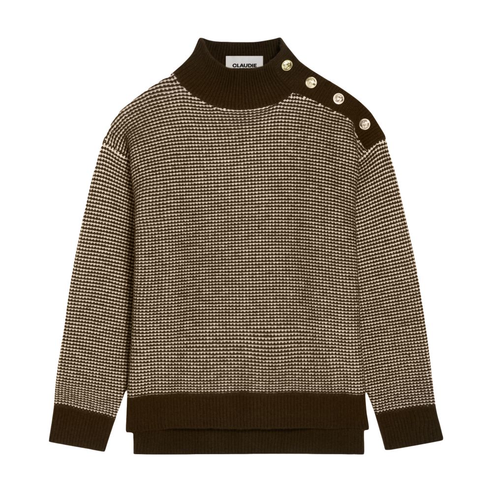  Two-tone knit jumper