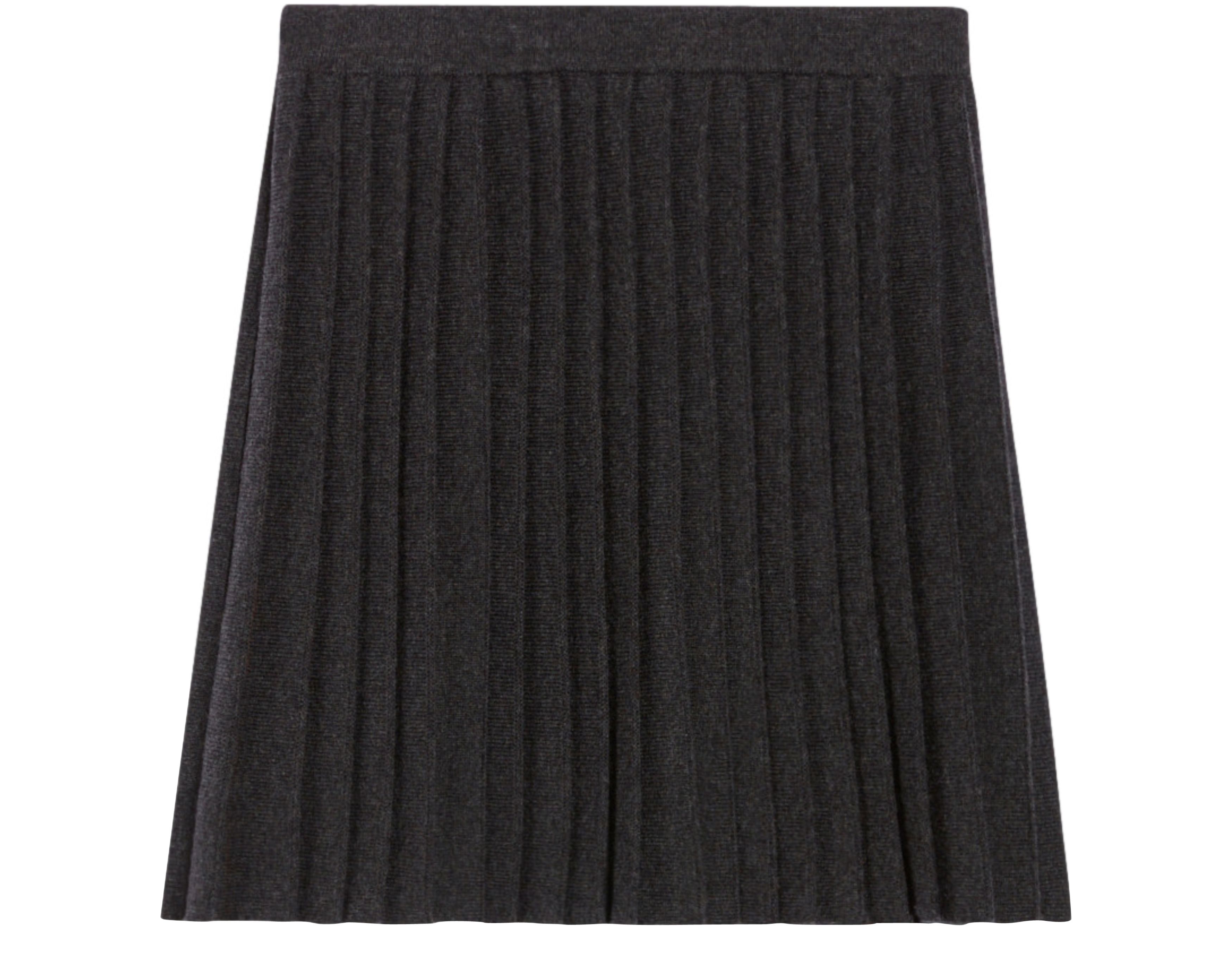  Marled pleated short skirt