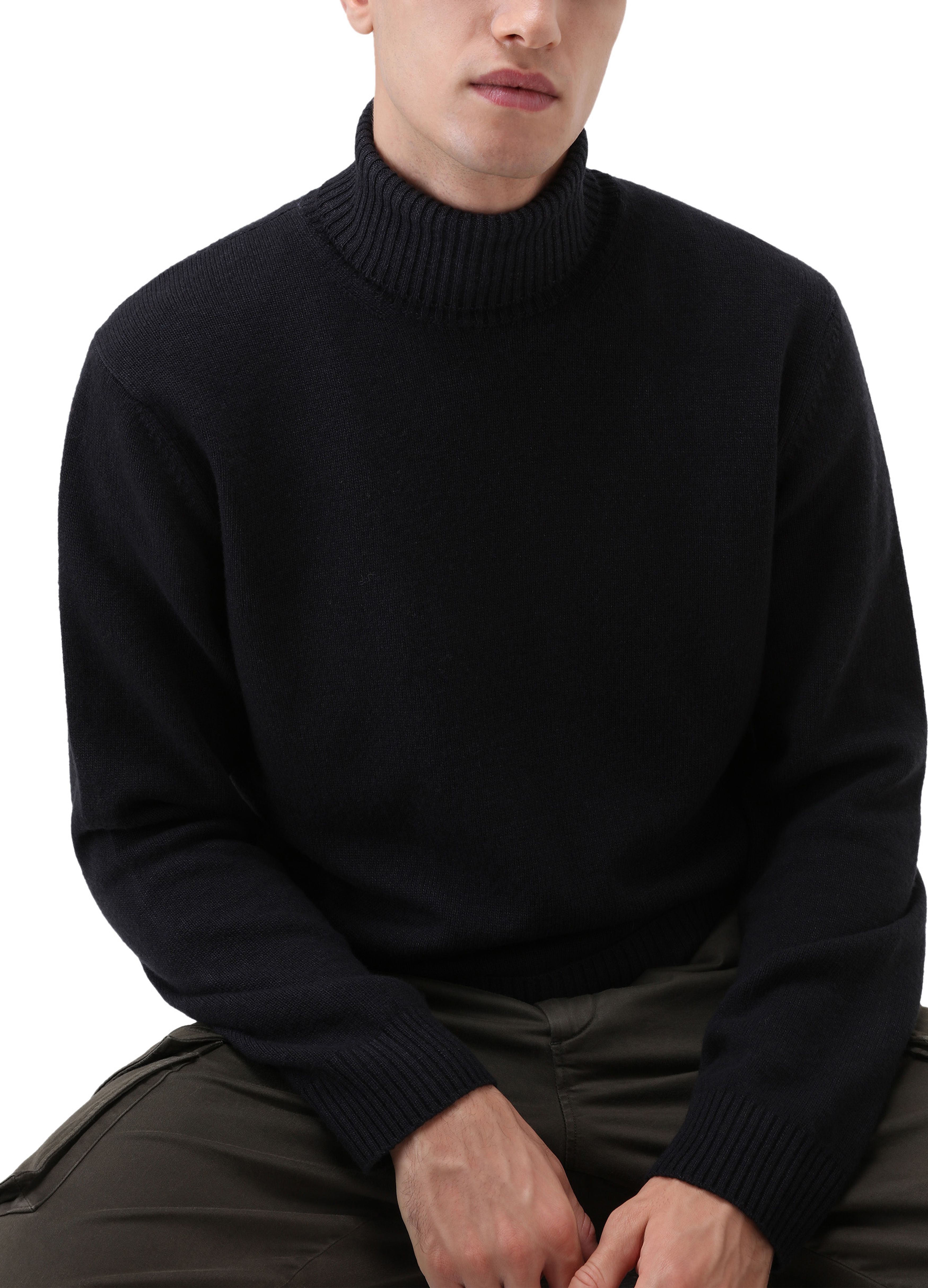 Woolrich Garment-dyed Turtleneck Sweater