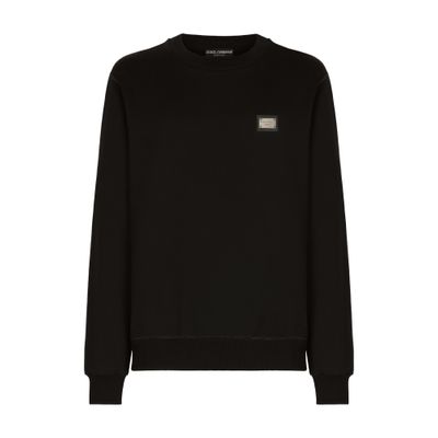 Dolce & Gabbana Jersey sweatshirt with branded tag