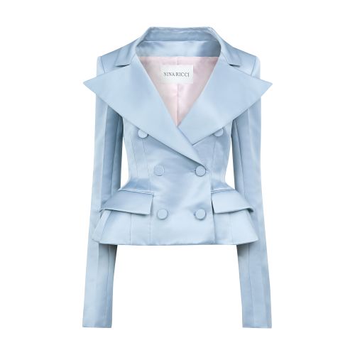 Nina Ricci Satin peplum blazer