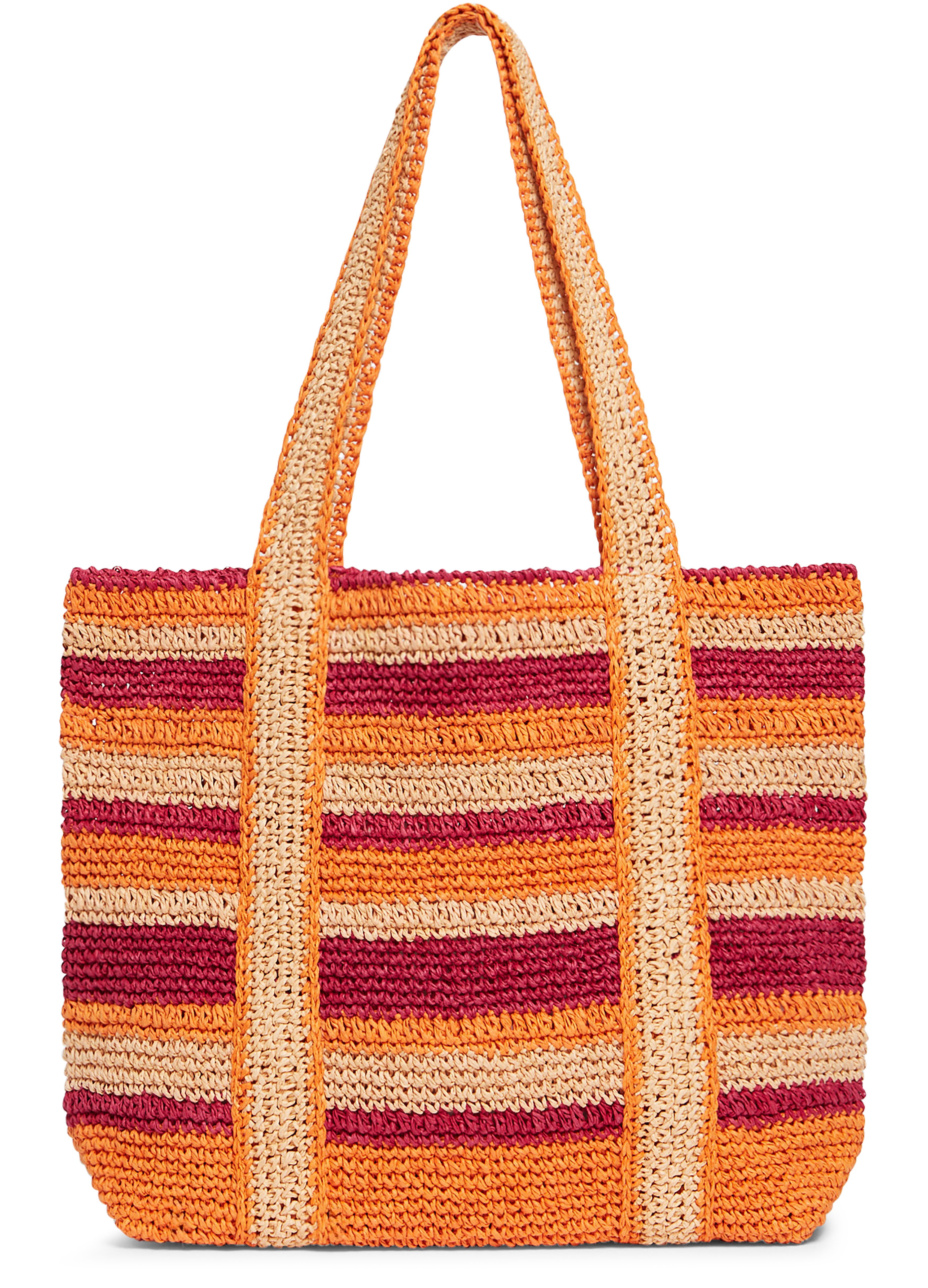  Small raffia cabas tote