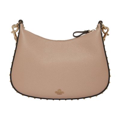 VALENTINO GARAVANI Rockstud small zippered hobo bag