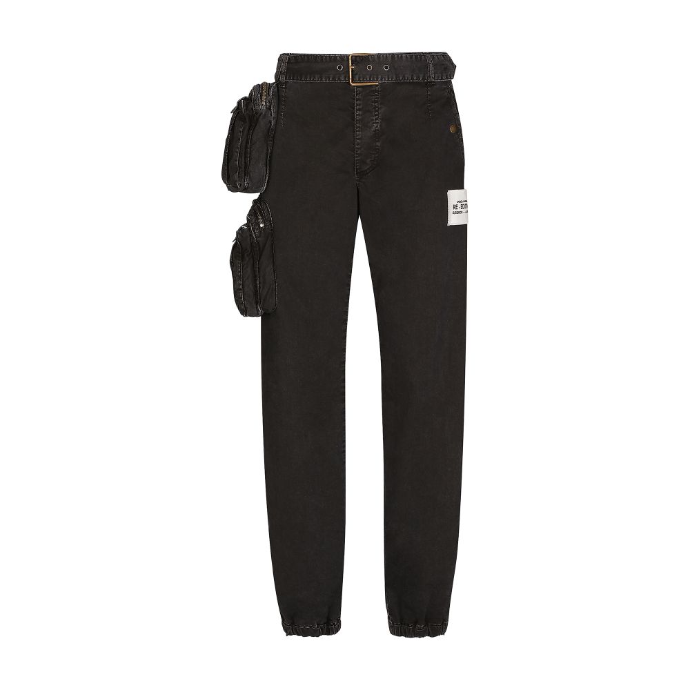 Dolce & Gabbana Cotton pants with belt and belt bag