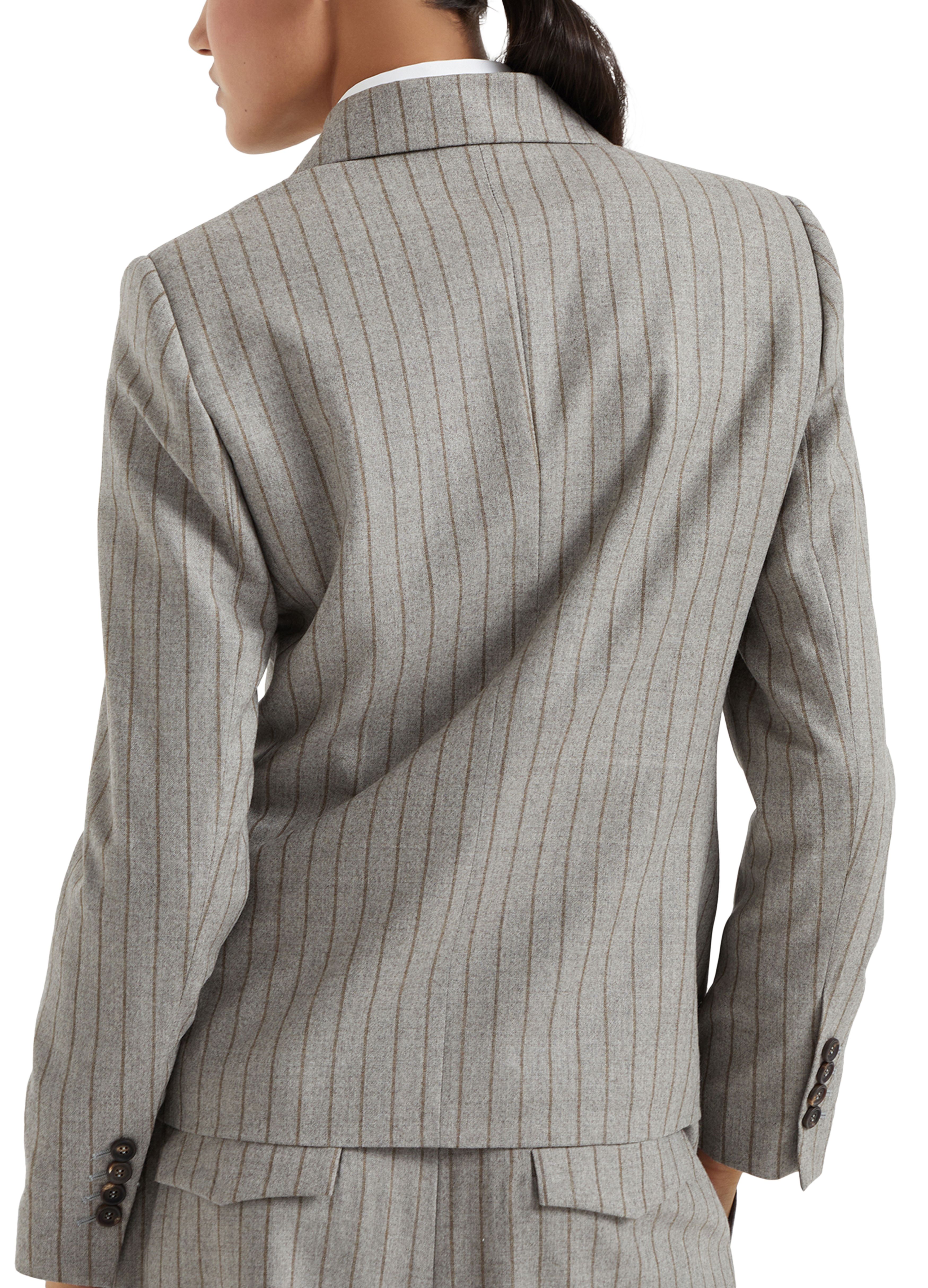 Brunello Cucinelli Moulinè chalk stripe blazer