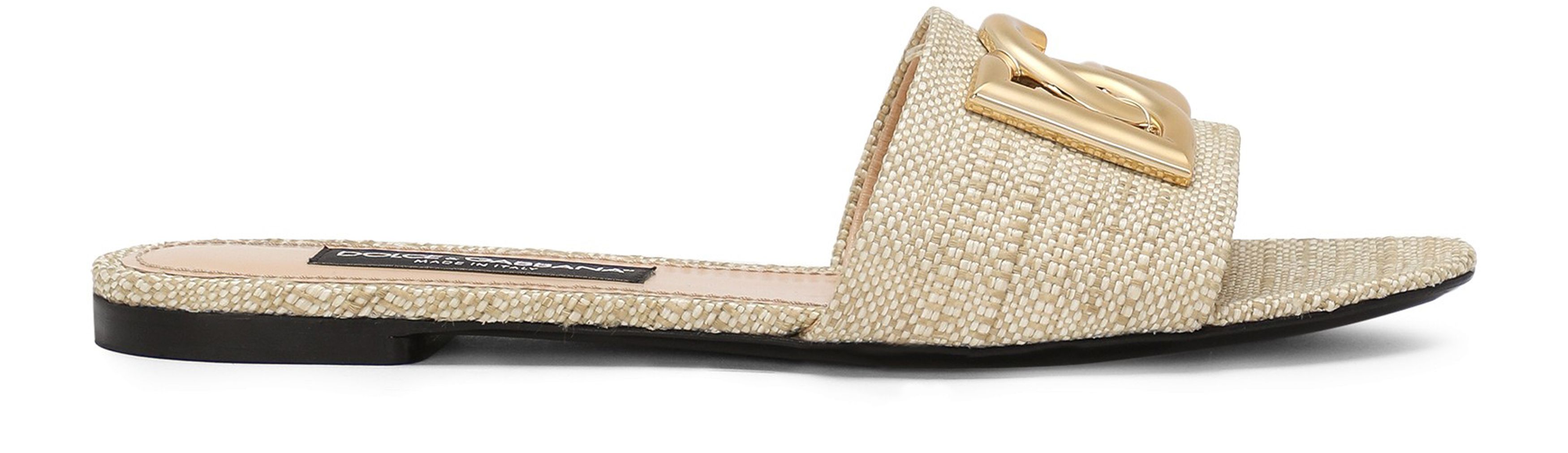 Dolce & Gabbana Raffia sliders