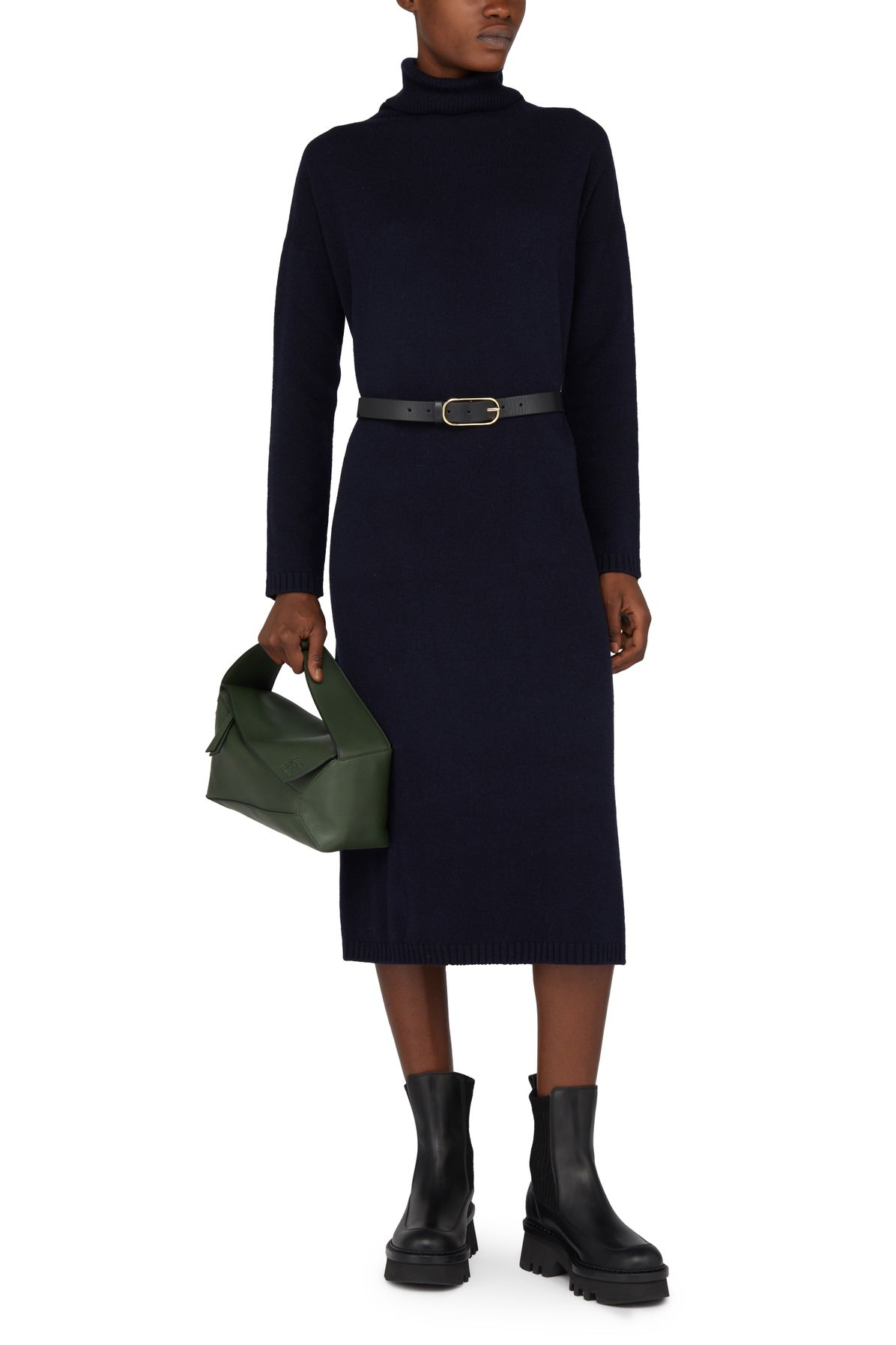 S Max Mara Derrik turtleneck midi sweater dress