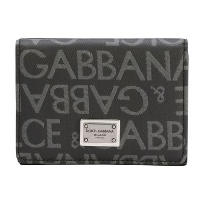 Dolce & Gabbana Coated jacquard French flap wallet