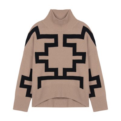  Iwar graphic wool and cashmere sweater