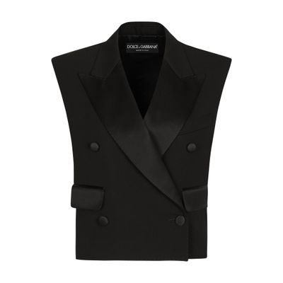 Dolce & Gabbana Sleeveless double-breasted tuxedo jacket