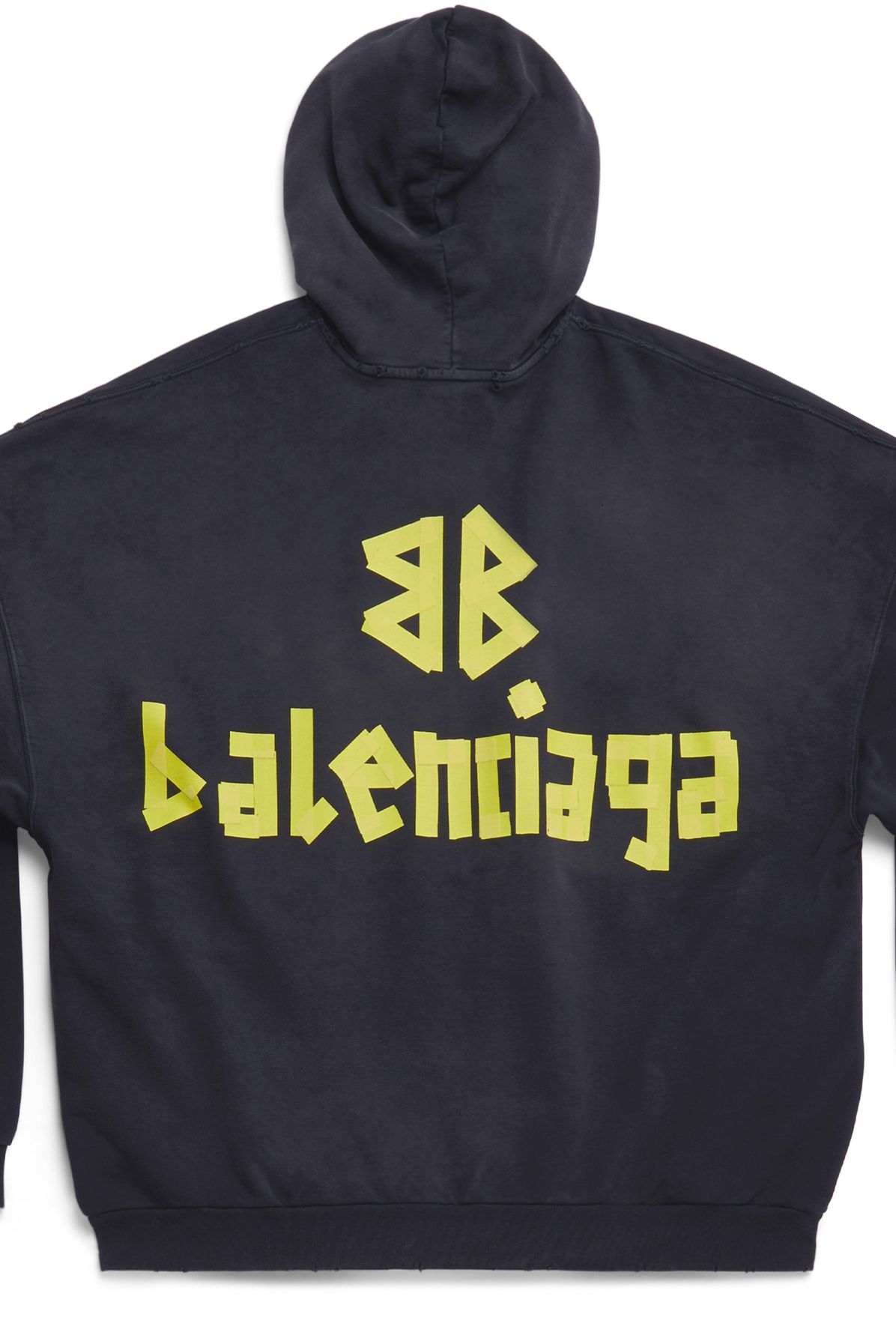 Balenciaga Hoodie Ripped Pocket Tape Type Oversize