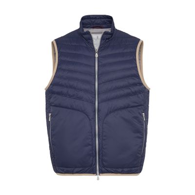 Brunello Cucinelli Nylon sleeveless puffer jacket