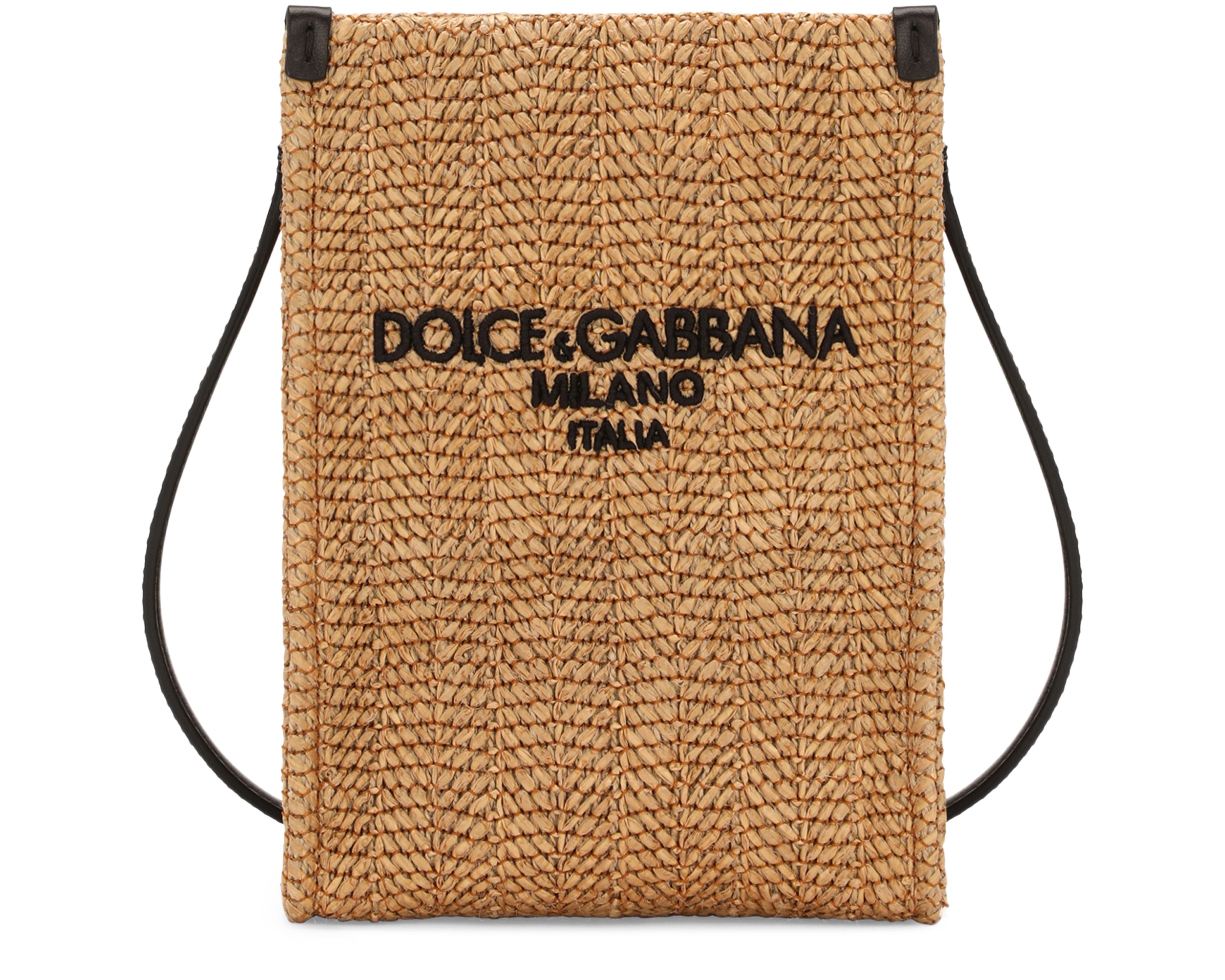 Dolce & Gabbana Small woven straw shopper