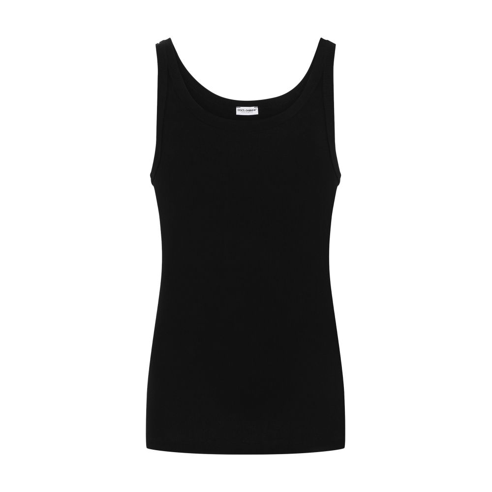 Dolce & Gabbana Fine-rib cotton singlet