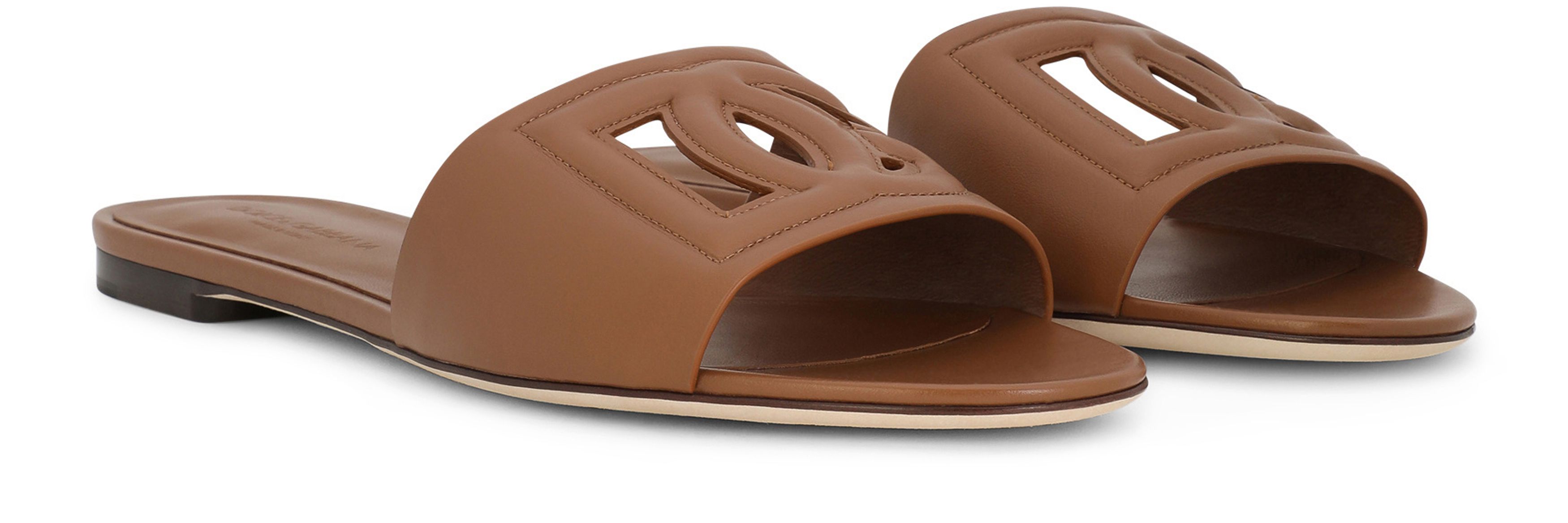 Dolce & Gabbana Calfskin sliders with logo