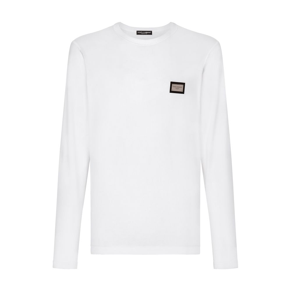 Dolce & Gabbana Long-sleeved T-shirt with logo tag