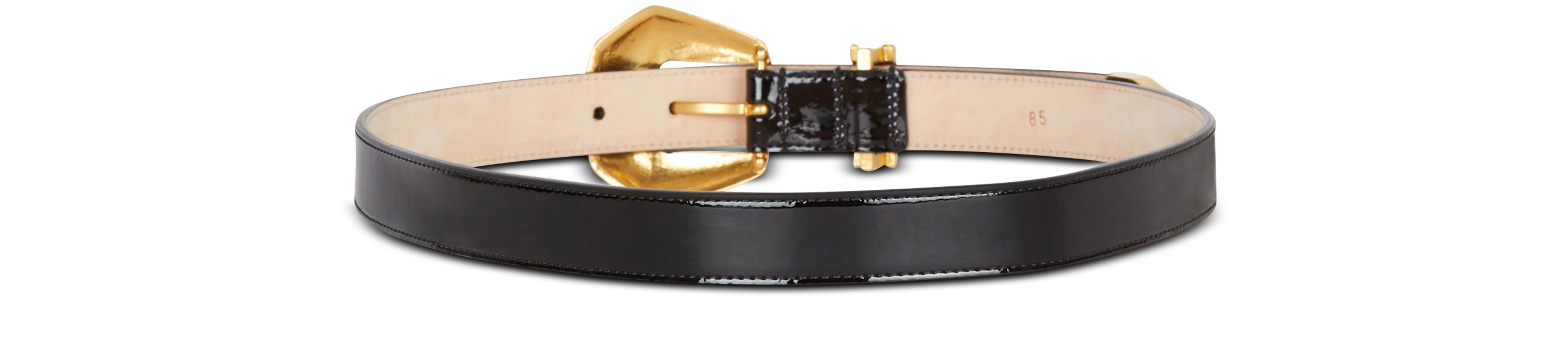 Balmain Patent Leather Western Belt