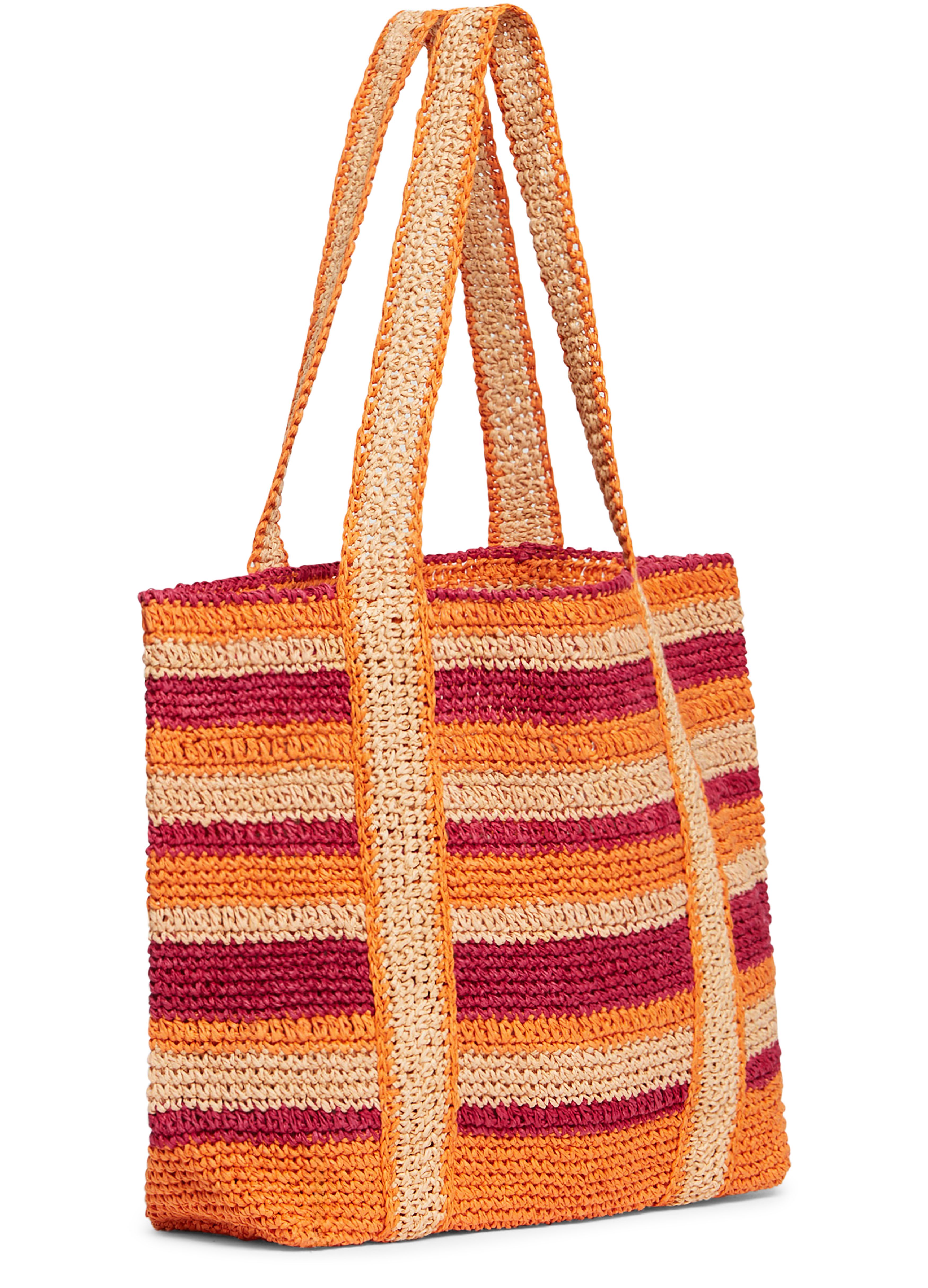  Small raffia cabas tote