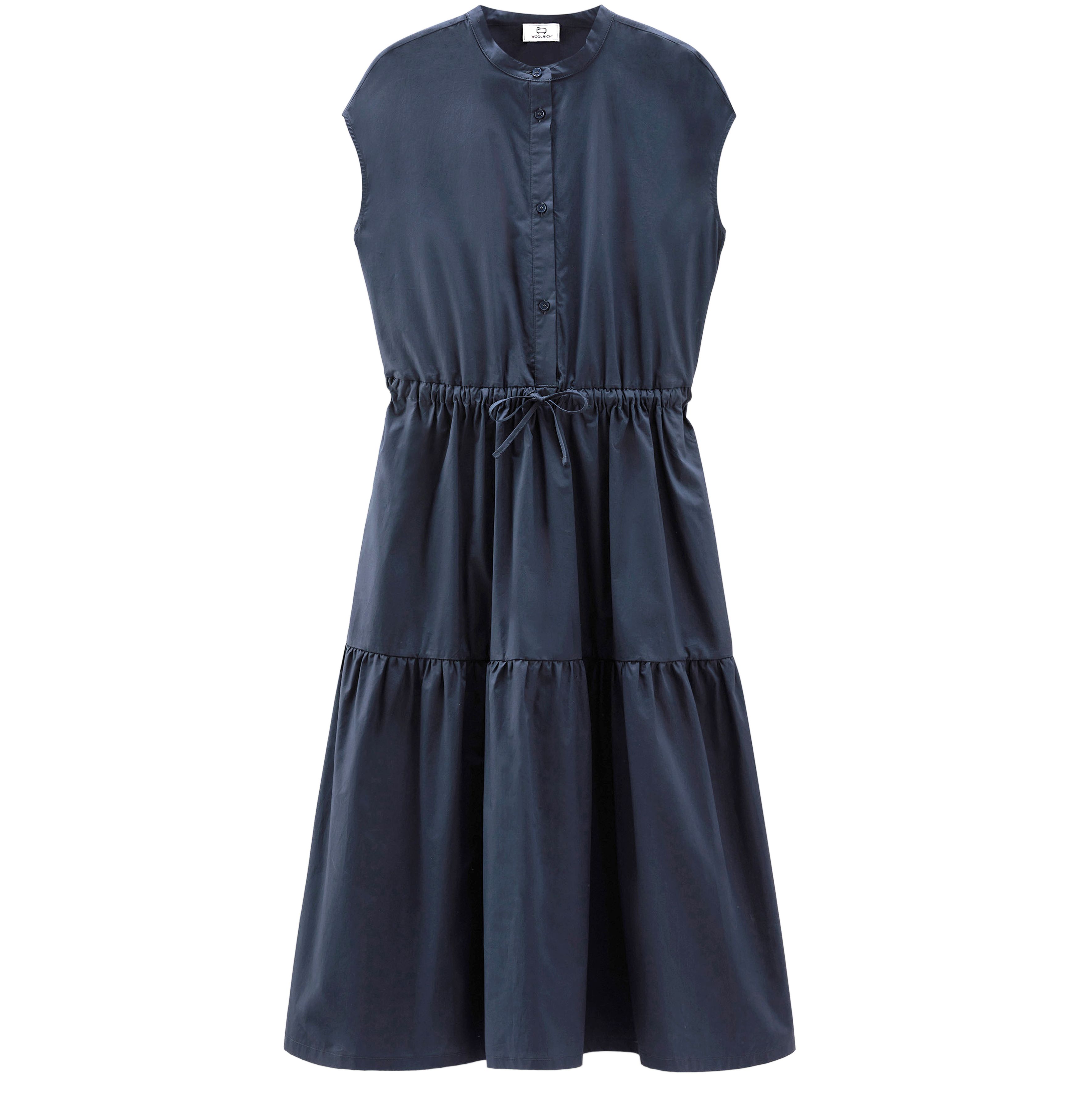 Woolrich Poplin dress in pure cotton with ruffles