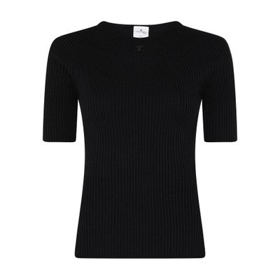 Courrèges Short sleeves rib sweater