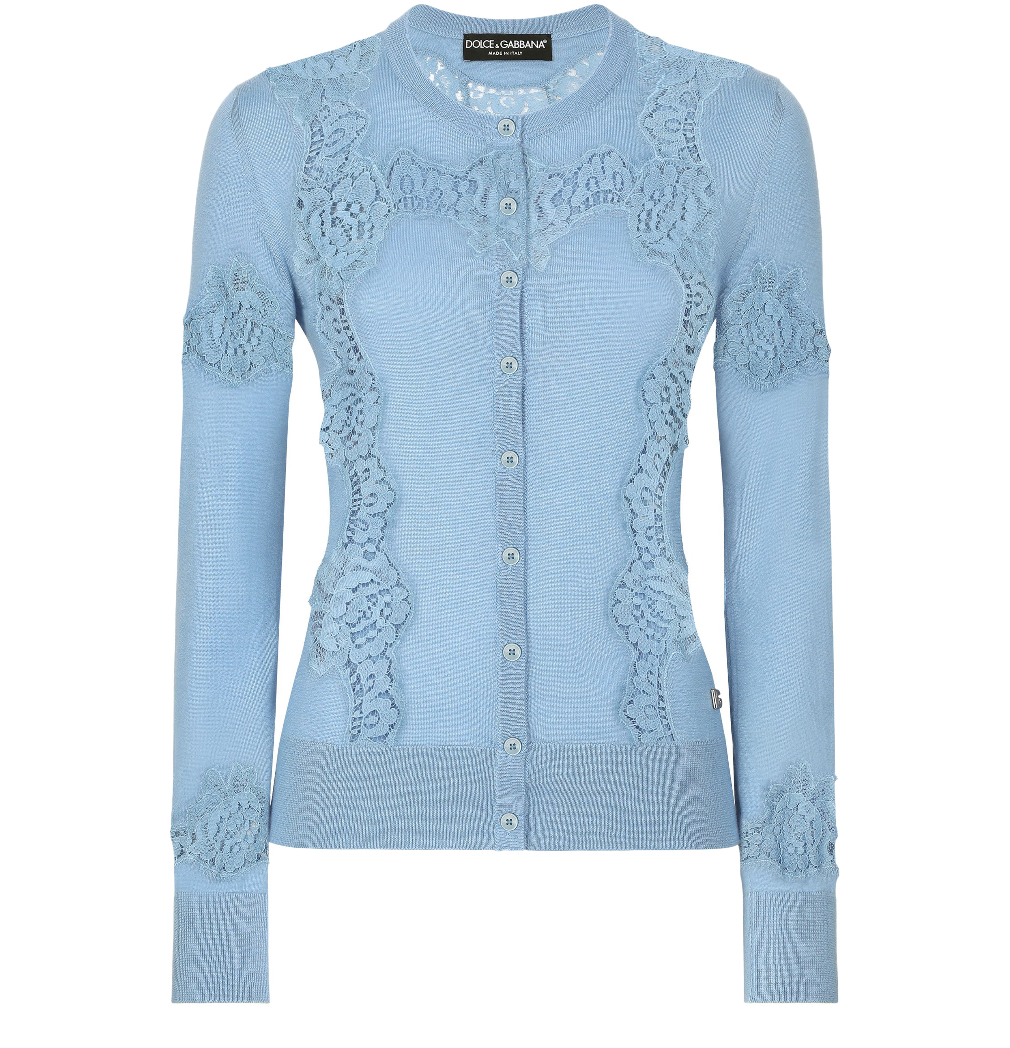 Dolce & Gabbana Cashmere and silk cardigan with lace